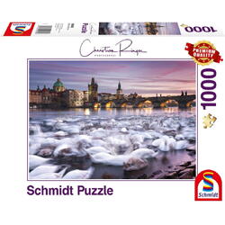 Puzzle Schmidt - Christian Ringer: Lebede din Praga, 1000 piese