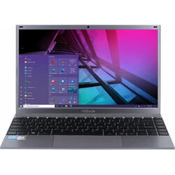Laptop Maxcom mBook14, Intel Celeron J4125, 14 inch FHD, 8GB RAM, 256 SSD, Windows 10 Home, Gri Inchis