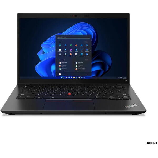 Laptop Lenovo ThinkPad L14 G3, AMD Ryzen 5 Pro 5675U, 14 inch FHD, 16GB RAM, 512GB SSD, Windows 11 Pro, Negru