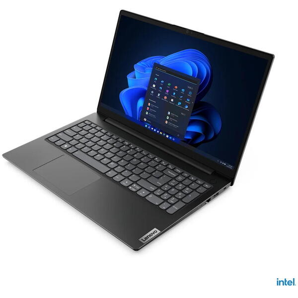 Laptop Lenovo V15 G3, Intel Core i5-1235U, 15.6 inch FHD, 8GB RAM, 256GB SSD, Windows 11 Pro, Negru
