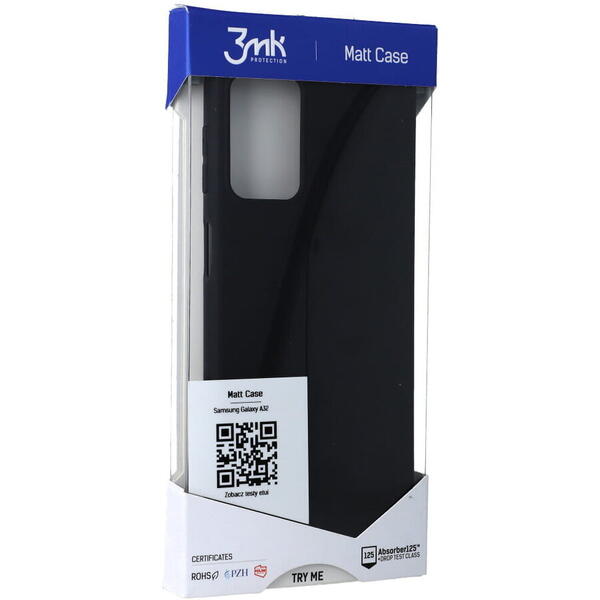 Husa de protectie 3MK Matt Case pentru Samsung Galaxy A32 4G, 1.2mm, Negru