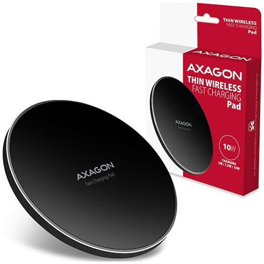 Incarcator Wireless AXAGON WDC-P10T, incarcare wireless Qi, Negru