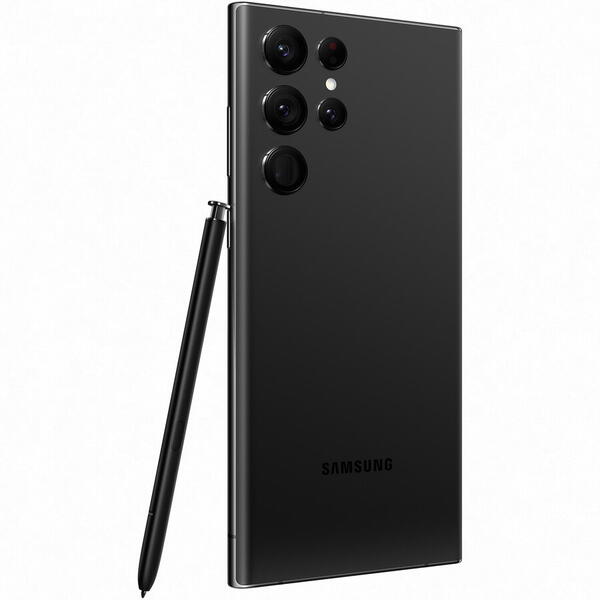 Telefon mobil Samsung Galaxy S22 Ultra, Dual SIM, 128GB, 8GB RAM, 5G, Phantom Black Enterprise Edition