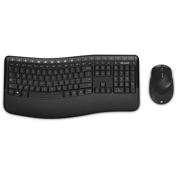 Kit tastatura + mouse Microsoft Wireless BlueTrack Desktop Comfort 5050, Negru