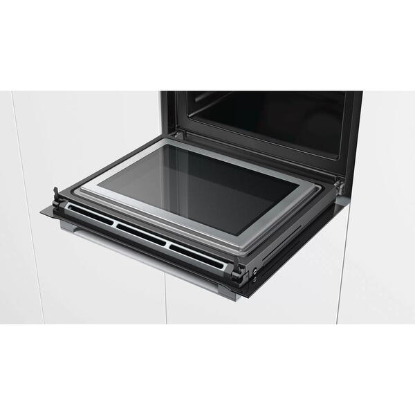 Cuptor incorporabil mixt microunde Bosch HMG636RS1, Electric, 67 l, EcoClean Direct, Negru-Inox