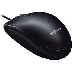 Mouse Logitech, USB, M90 cu fir, negru