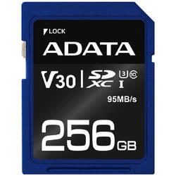 Card de memorie adata premier pro sdxc uhs-i u3, class 10, 256 gb (r95/w60) retail