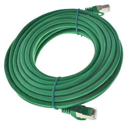 Cablu ecranat FTP Lanberg 41916, cat.6, mufat 2xRJ45, lungime 10m, AWG 26, 250 MHz, de legatura retea, ethernet, Verde