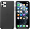 Husa de protectie Apple MX0E2ZM/A pentru iPhone 11 Pro Max, piele, negru
