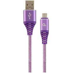 Cablu alimentare si date Gembird, USB 2.0 (T) la Micro-USB 2.0 (T), 2m, Violet / Alb