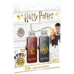 Set 2 X Memorie Externa Emtec Harry Potter Gryffindor & Hogwarts, 32Gb, USB 2.0, Multicolor,