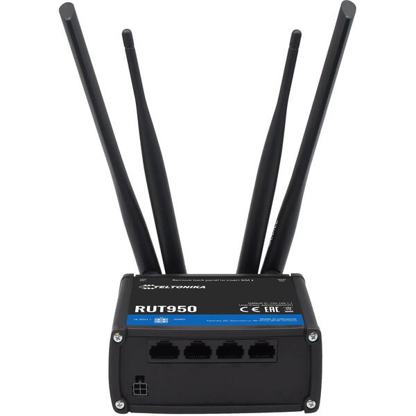 Teltonika RUT950 router wireless Fast Ethernet 4G Negru