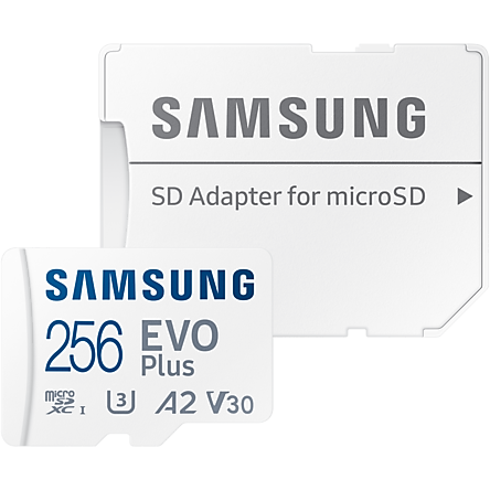 Card microSD Samsung EVO Plus, 256GB, Clasa 10, Adaptor SD