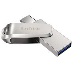 Memorie USB Sandisk Ultra® Luxe Dual Drive 128GB, USB 3.1/USB Type-C, Metal
