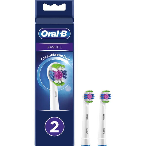 Rezerva periuta de dinti Oral-B 3D White Clean Maximiser EB18-2, 2 buc