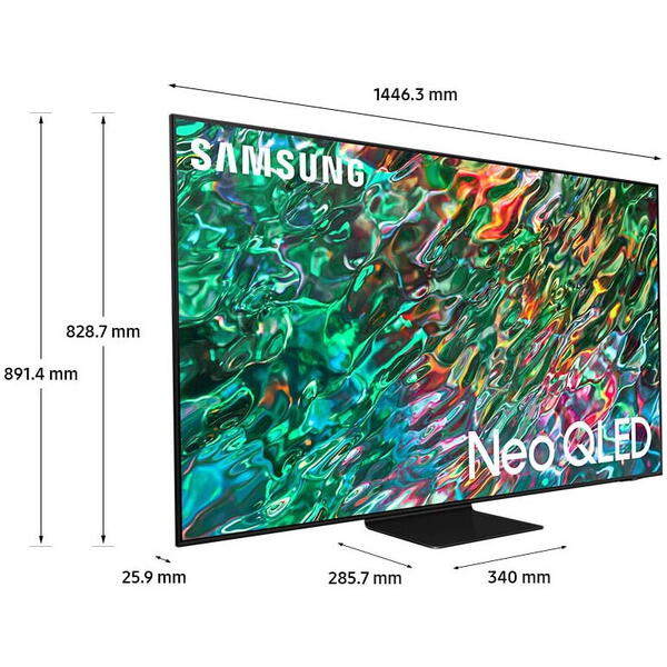 Televizor QLED Smart Samsung, 163 cm, 65QN90B, 4K Ultra HD