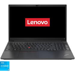 Laptop Lenovo ThinkPad E15, Intel Core i3-1115G4, 15.6 inch FHD, 8GB RAM, 256GB SSD, Windows 10 Pro EDU, Negru