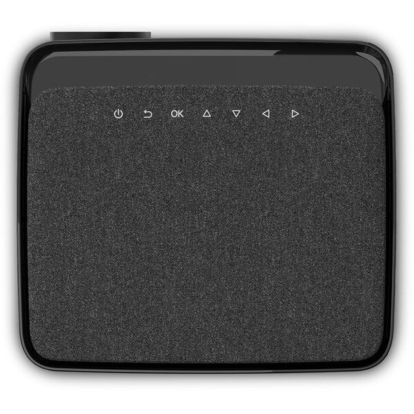 Proiector Overmax Multipic 5.1, Full HD, 3800 lumeni, Wi-Fi, HDMI, Android 9.0, negru
