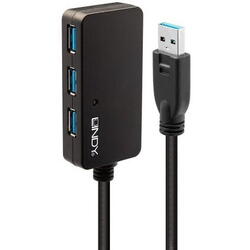 Hub USB Lindy LY-43159, 4x USB 3.2 gen 1, Black
