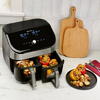 Friteuza cu aer cald Airfryer Instant Pot Vortex Plus 8 Dual Drawer ClearCook, 1700W, 7,6L per cos, negru