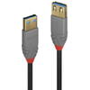 Cablu Lindy LY-36760, USB 3.0 female - USB 3.0 male, 0.5m, Black