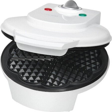 Aparat waffle Clatronic WA 3491, 1200 W, termostat reglabil, Alb
