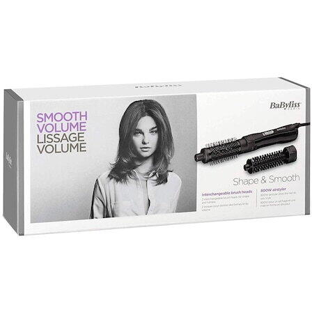 Perie cu aer cald Babyliss Airstyler Shape & Smooth As82e, 800 W, Negru
