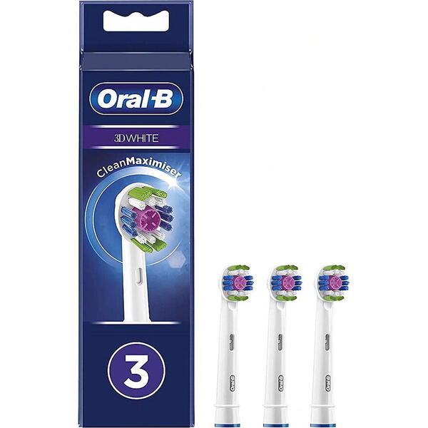 Rezerva periuta de dinti Oral-B 3D White Clean Maximiser EB18-3, 3 buc