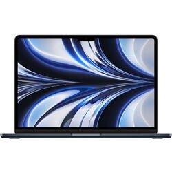 Laptop Apple MacBook Air, Apple M2, 13.6 inch, 16GB RAM, 512GB SSD, macOS Monterey, Negru