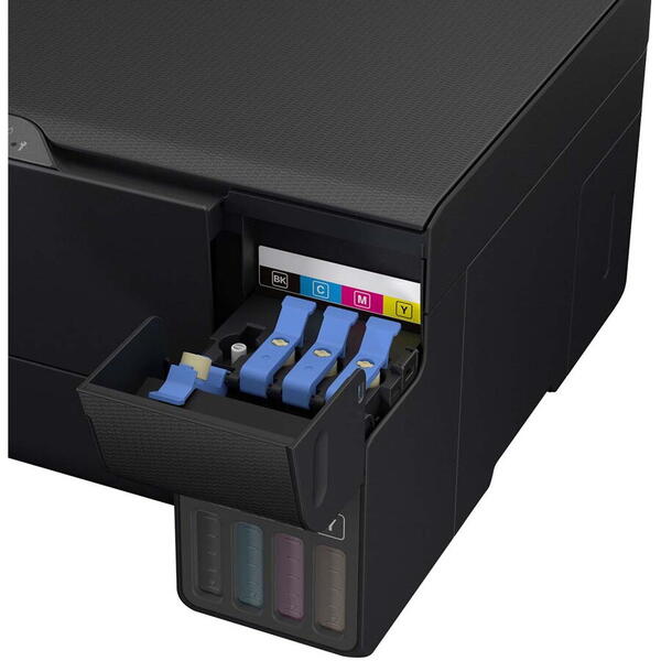 Imprimanta Multifunctionala Epson EcoTank L3550, Inkjet color, A4, USB, Wi-Fi, AirPrint, Negru