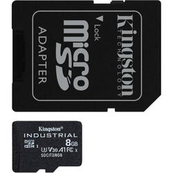Card de memorie Kingston, 8GB SD, Cititor, Negru/Gri