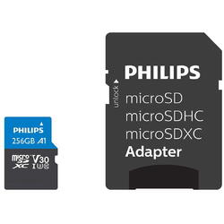 Card memorie Philips MicroSDXC Card 256GB Class 10 UHS-I U3 incl. Adapter