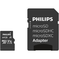 Memorie card Philips MicroSDXC ,Card 64GB  Clasa 10 UHS-I U1 +Adaptor