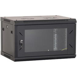 Cabinet metalic de perete 19”, tip rack wallmount, 6U 600x450 mm, Eco Xcab Negru