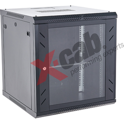 Cabinet metalic de perete 19”, tip rack wallmount, 18U 600x600 mm, Xcab S Negru
