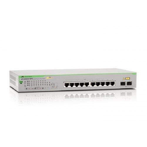 Switch Allied Telesis AT-GS950/10PSV2-50, 8 porturi, PoE, Gri