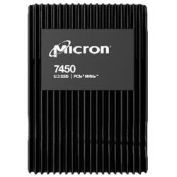 SSD, Micron, 7450PRO 7.68TB, U.3 SSD (15mm), NVMe Gen4, Negru