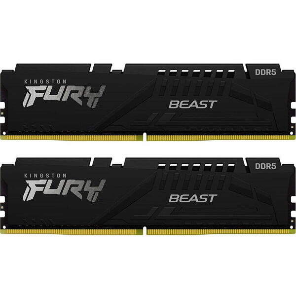 Memorie Kingston Fury Beast EX Black 32GB (2x16GB) DDR5 5200MHz CL36 Dual Channel Kit