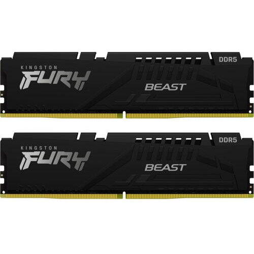 Kit Memorie Kingston Fury Beast Black AMD EXPO/Intel XMP 3.0, 64GB, DDR5-5200MHz, CL36, Dual Channel
