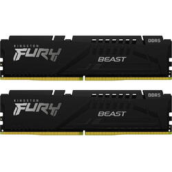 Memorie Kingston Fury Beast 64GB (2x32GB) DDR5 6000MHz Dual Channel Kit