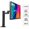 Monitor IPS LED BenQ 27" PD2705UA, UHD (3840x2160), HDMI, DisplayPort, Boxe, Pivot, 60 Hz, 5 ms, Negru