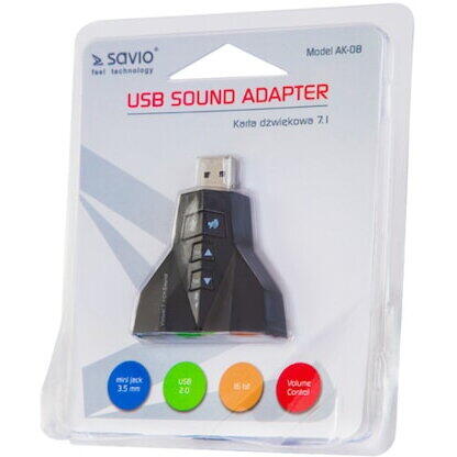 Placa de sunet externa Savio AK-08, 7.1, USB