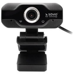 Camera web Savio CAK-01, FULL HD,30 FPS, microfon incorporat, Negru