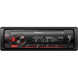 Radio MP3 auto Pioneer MVH-S320BT, 1DIN, Bluetooth, Spotify, 4x50W, USB, compatibil cu dispozitive Android, taste Rosu, display Alb