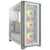 Carcasa Corsair iCUE 4000X RGB Tempered Glass, Middle Tower, Alb