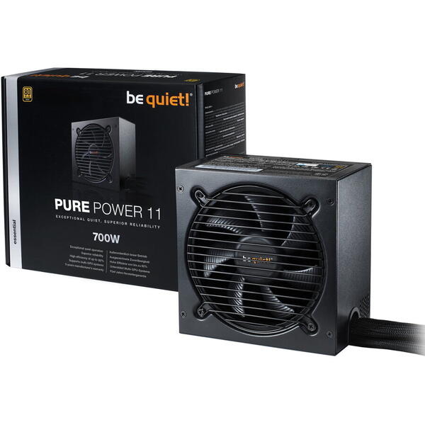 Sursa be quiet! Pure Power 11, 80 PLUS® Gold, 700W, PFC Activ, DC-to-DC