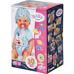 Papusa interactiva Zapf Baby Born - Baiatel, bleu, 43 cm, 10 accesorii