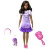 MATTEL Barbie HLL18 Prima mea papusa Barbie – Fata cu parul negru cu un pudel