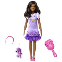 Barbie HLL18 Prima mea papusa Barbie – Fata cu parul negru cu un pudel