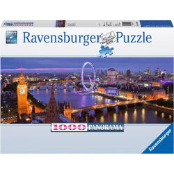 Puzzle Ravensburger Panorama - Londra noaptea, 1000 piese
